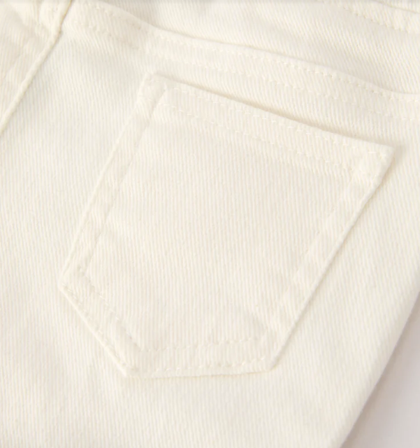 Christmas Charming White Bell Bottom Pants with Cute Bows