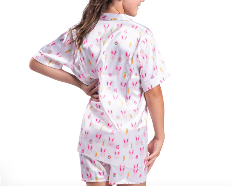 Kids Hoppy Easter Pajama Short Set