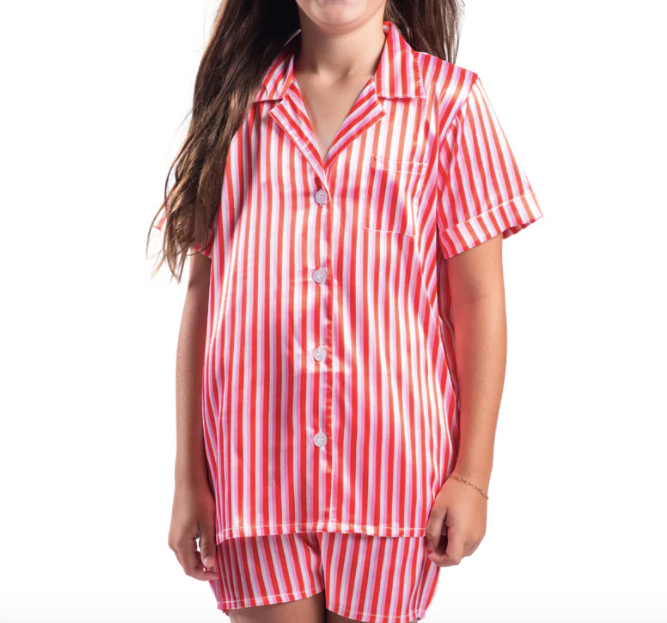 Kids Fine Line Pajama Short Set