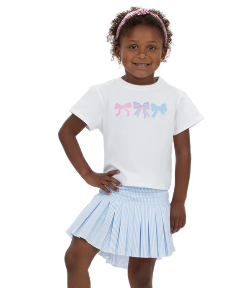 PASTEL BOW WHITE RINGER BOXY