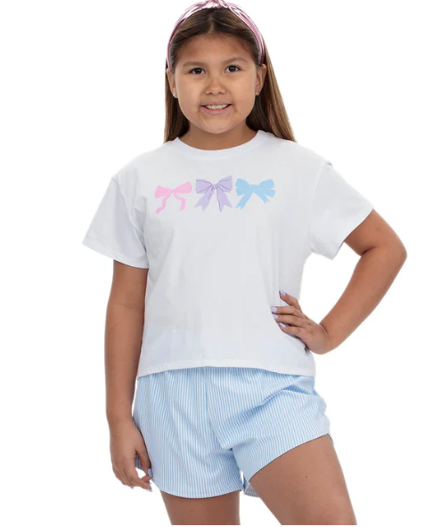 BLUE GINGHAM GATHERED SKORT