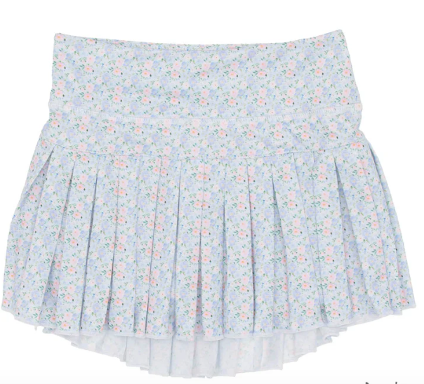 GRAND BLUE FLOWERS MINI PLEAT