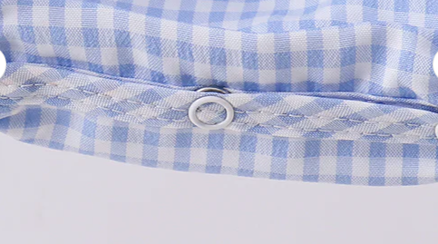 BLUE FLAG SMOCKED RUFFLE BUBBLE