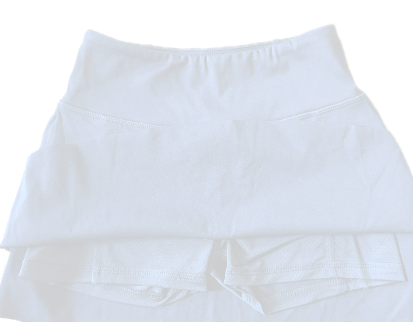 High Waisted Skort in White
