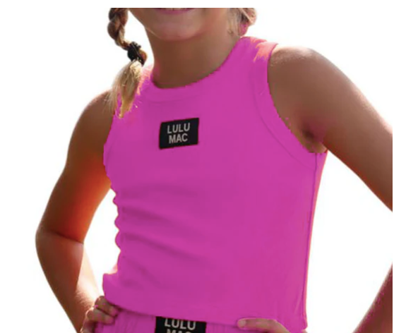 LuLu Mac Hot Pink KIDS SOLID TANK