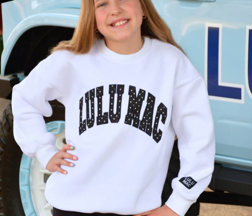 LuLu Mac White/ Black Sweatshirt