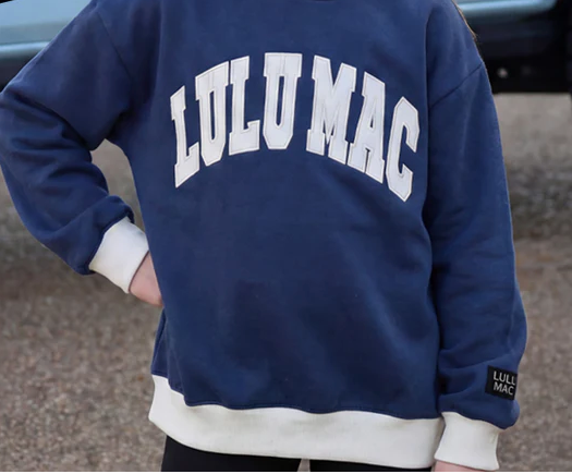 LuLu Mac Navy/ White Sweatshirt