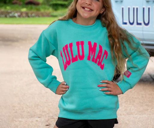 LuLu Mac Mint/ Hot Pink Sweatshirt