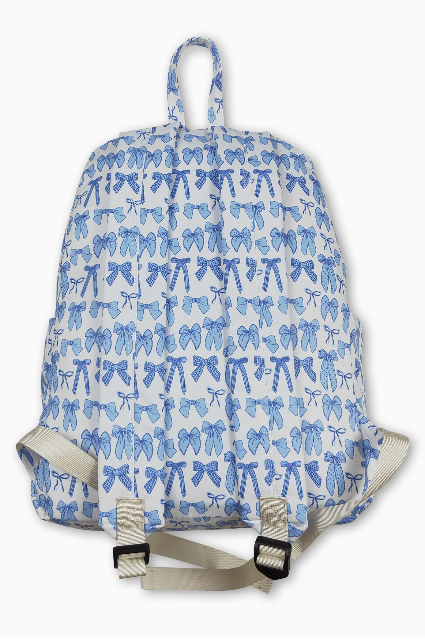 Light Blue Bow Kids Girls Backpack