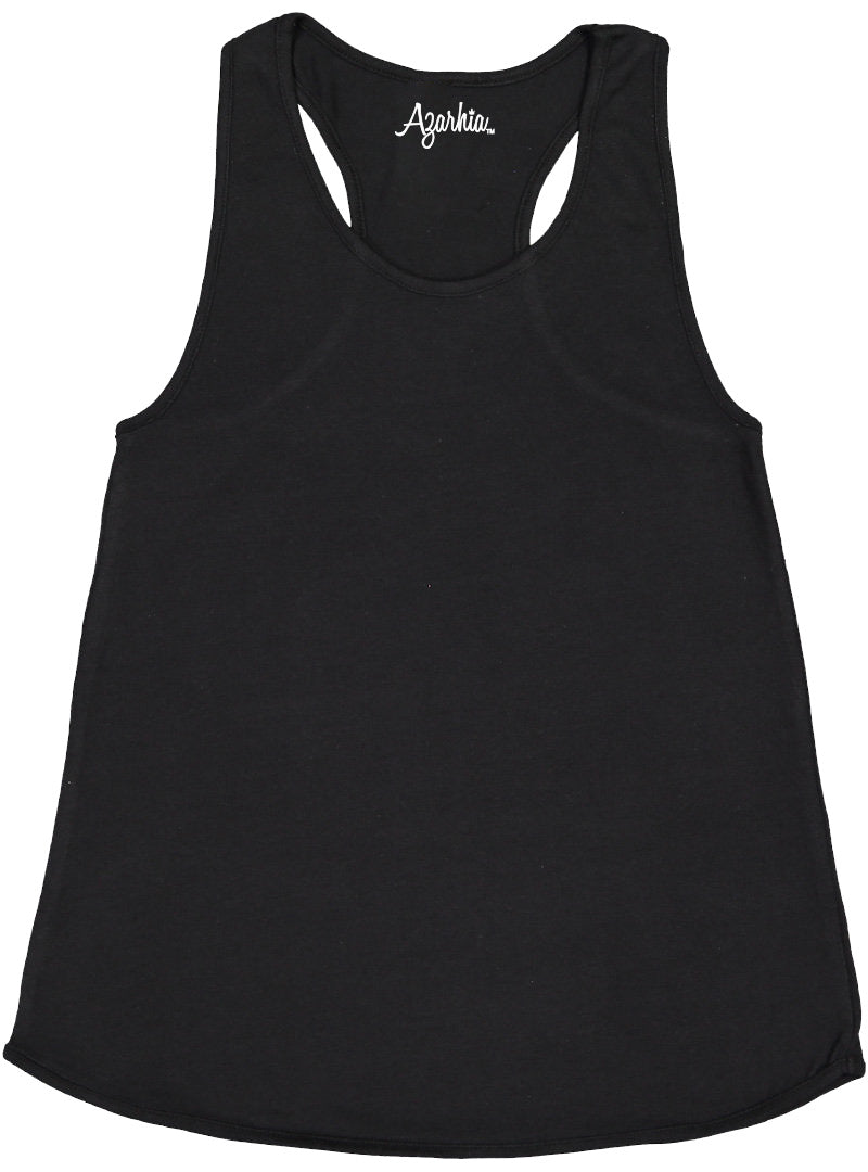 Racer Back Tank Top in Black