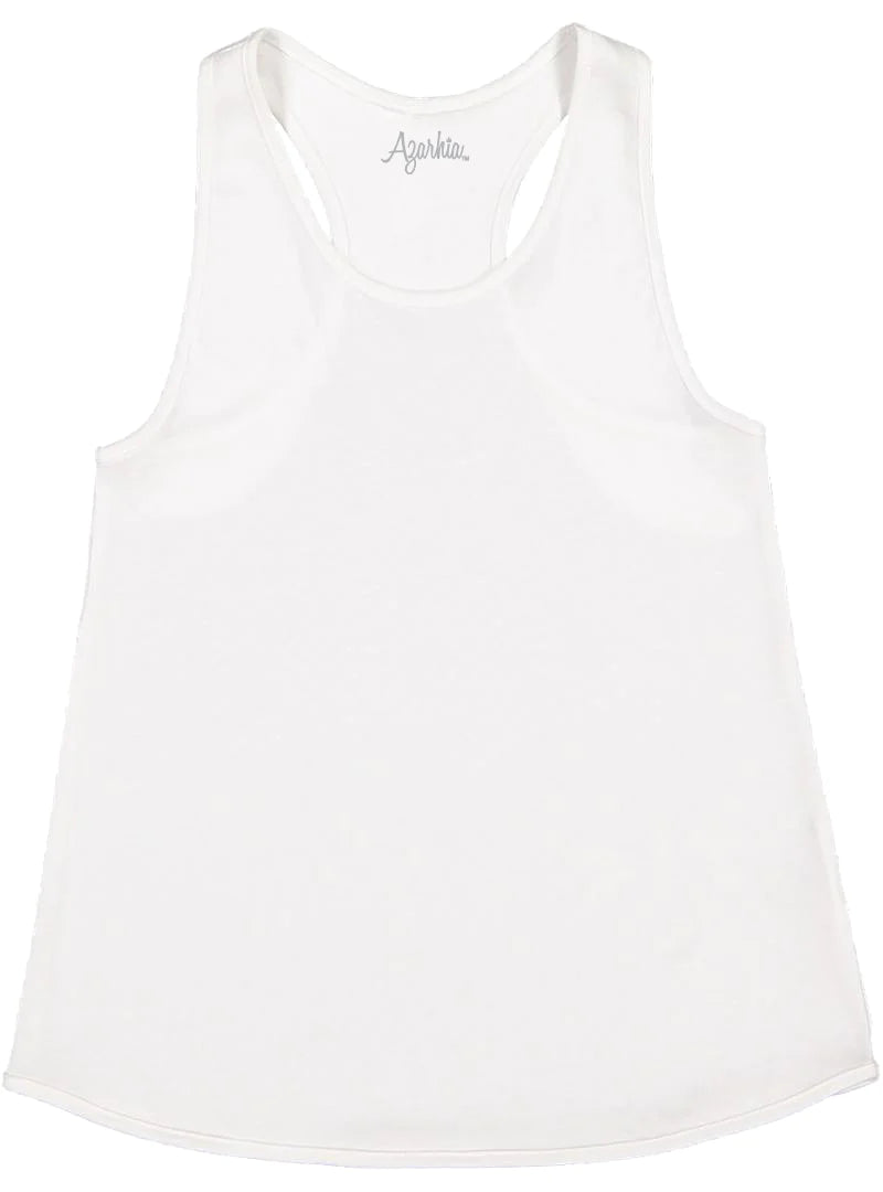Racer Back Tank Top in White
