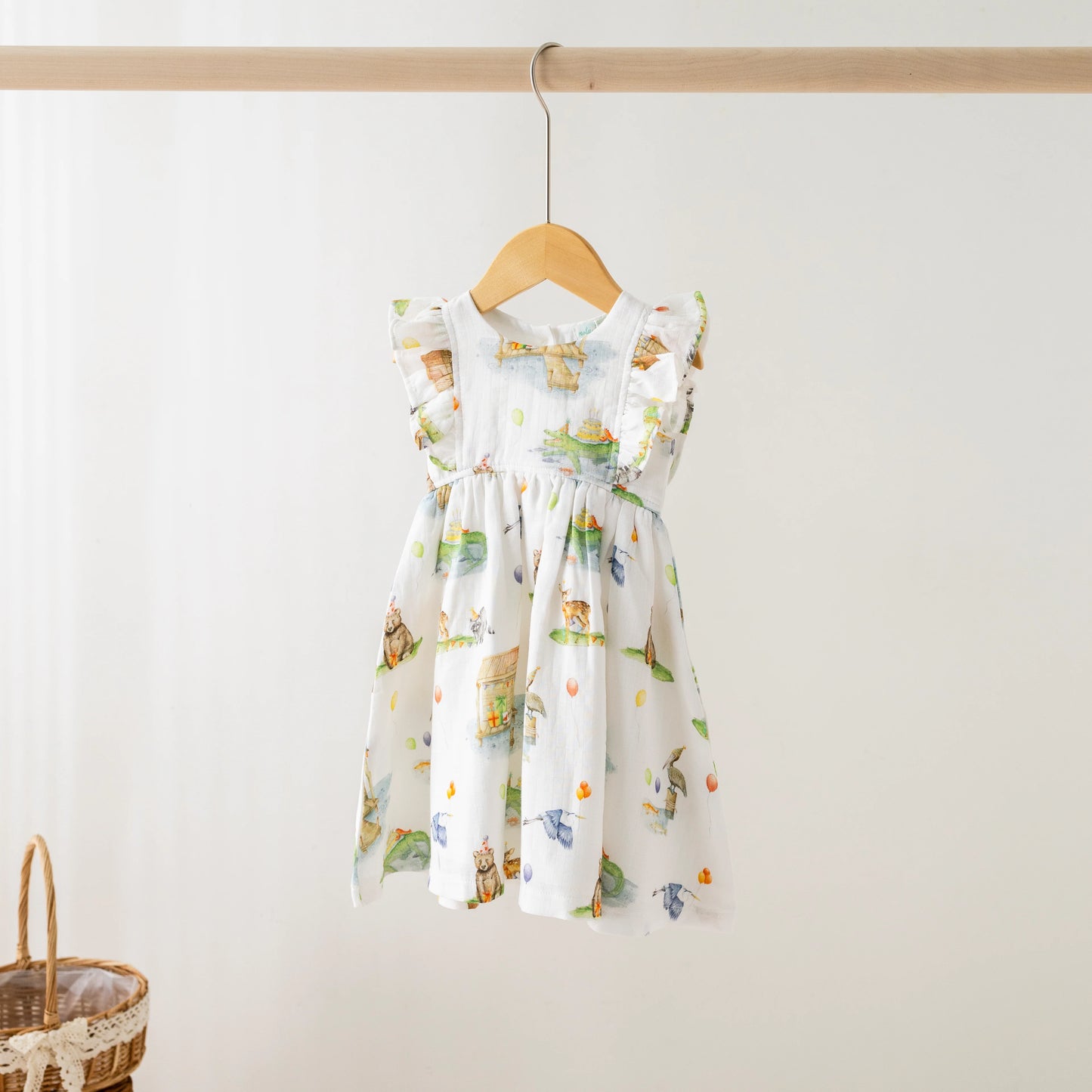 Bayou Birthday Organic Muslin Dress for Kids