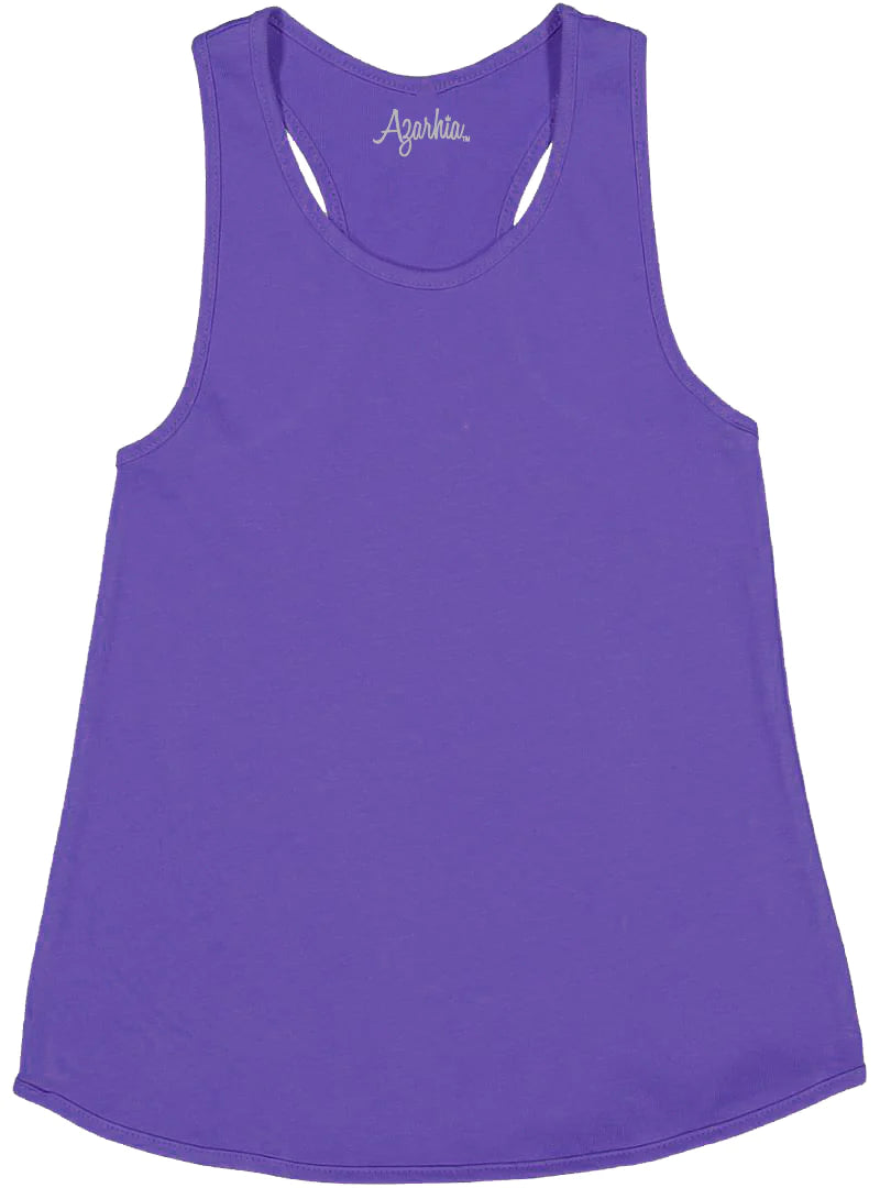 Racer Back Tank Top in Purple