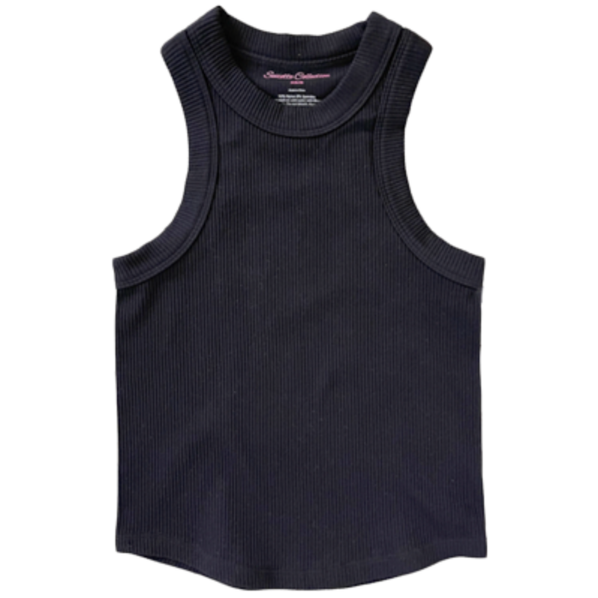 Ribbed Tank with Rounded Hem