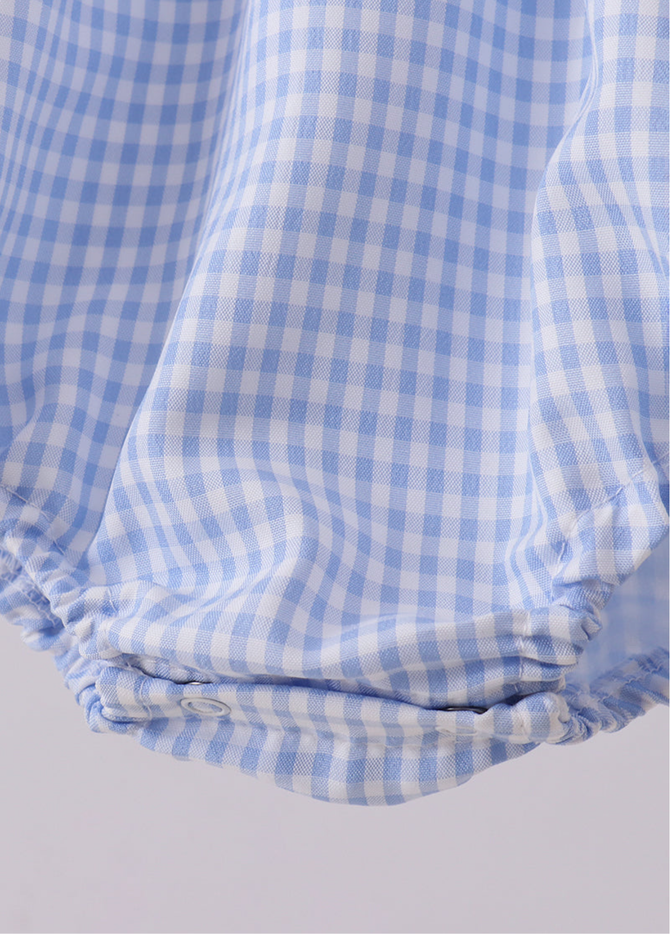 BLUE WOVEN LACE GINGHAM BUBBLE