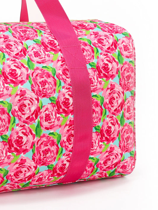 Pink Floral Duffel Bag