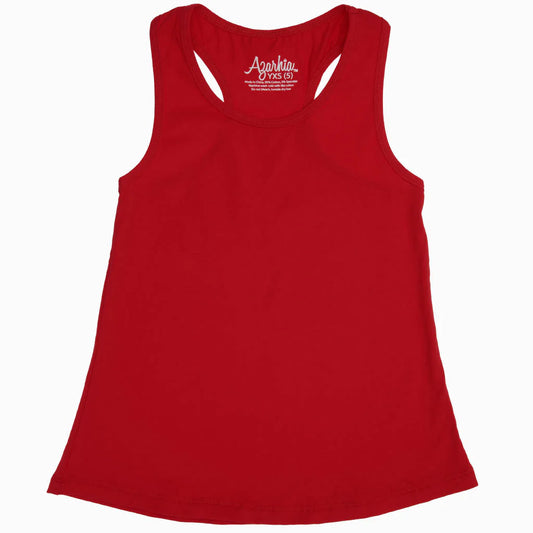 Racer Back Tank Top in Red