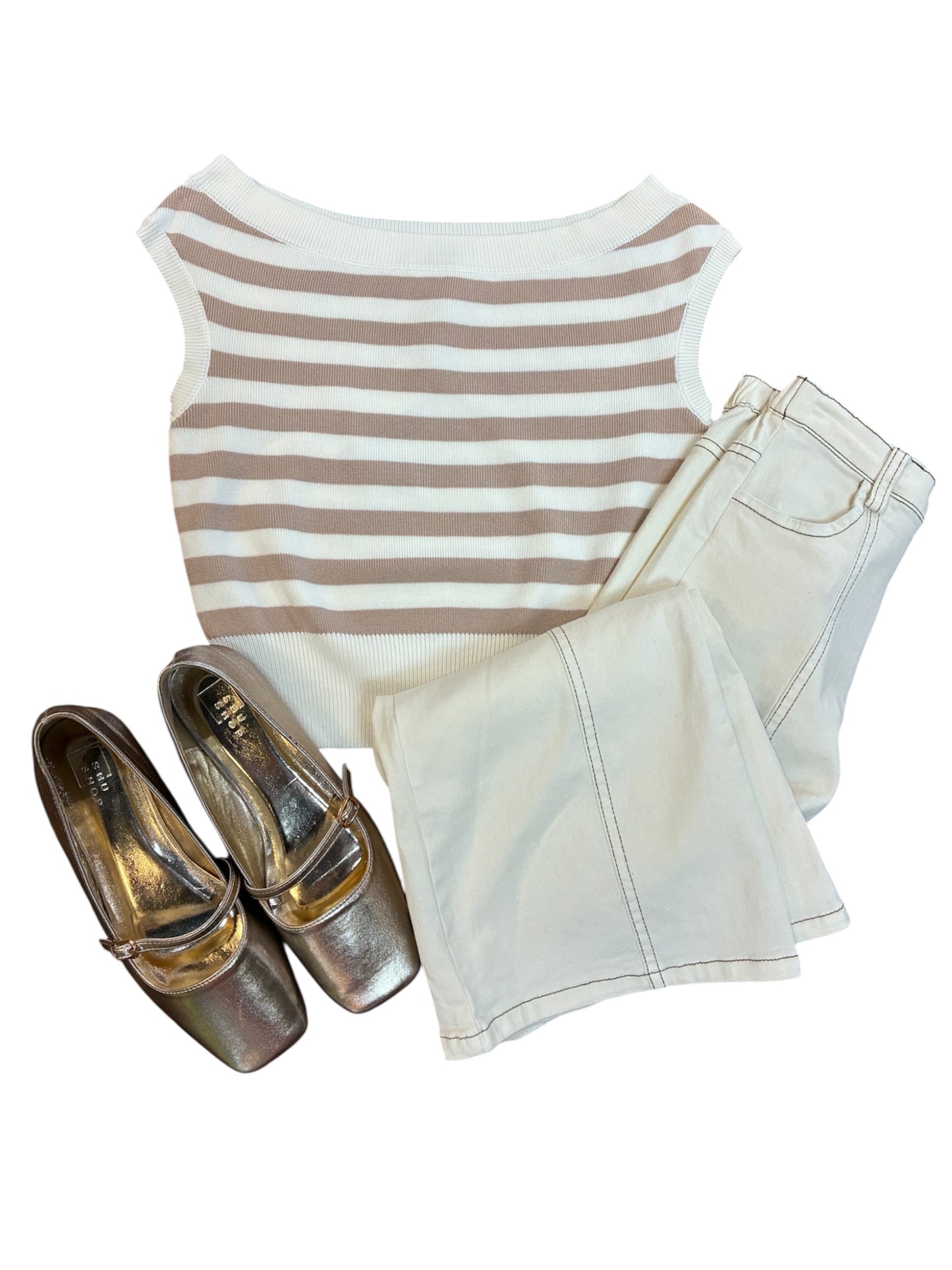 Sandy top in taupe