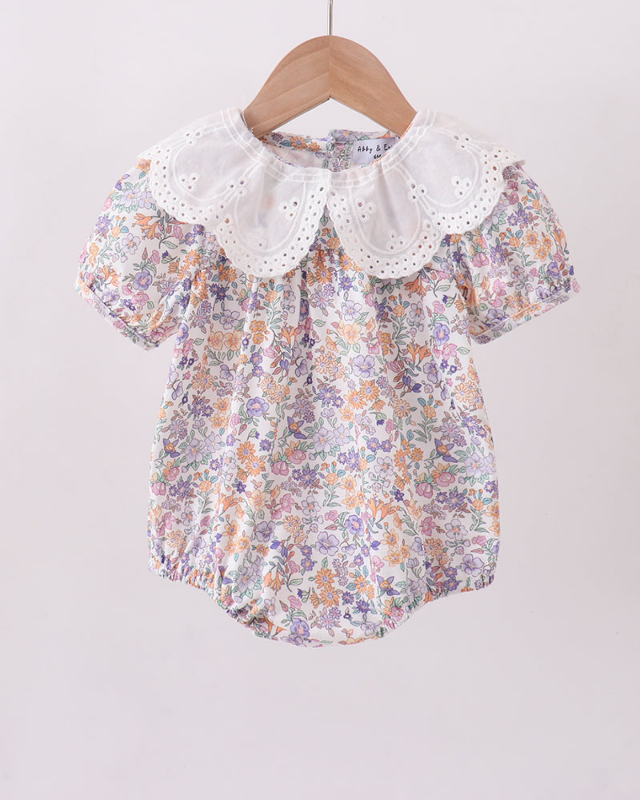 PURPLE FLORAL WOVEN LACE BUBBLE