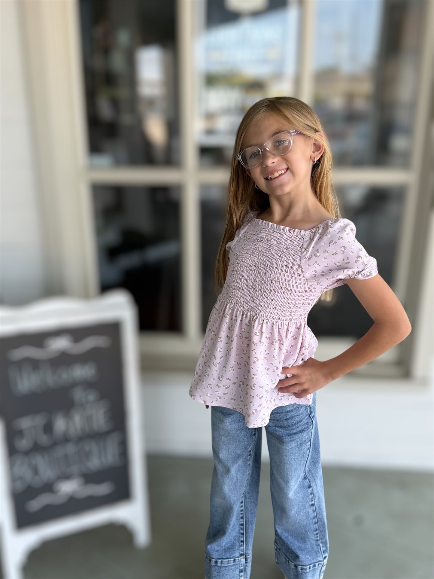 Blush Smocked Top
