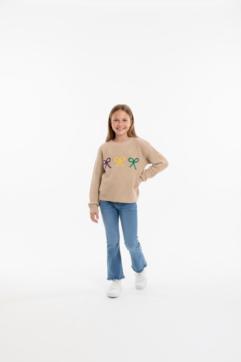 Cream  bows sweater