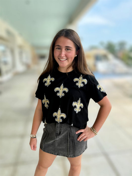 Black /Gold   Sequin Top