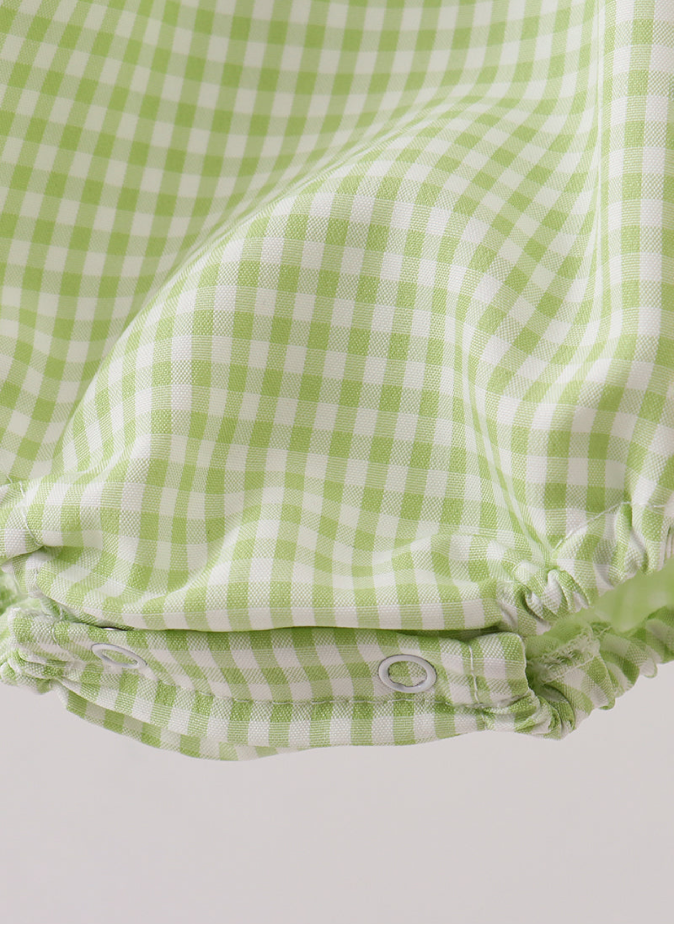 Green WOVEN LACE GINGHAM BUBBLE