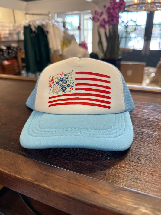 Liberty Flower Flag Trucker