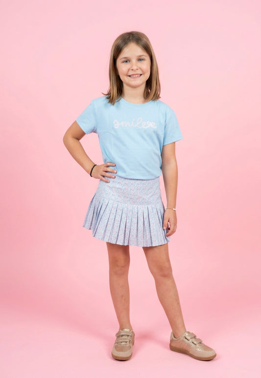 SEQUIN SMILE LIGHT BLUE BOXY