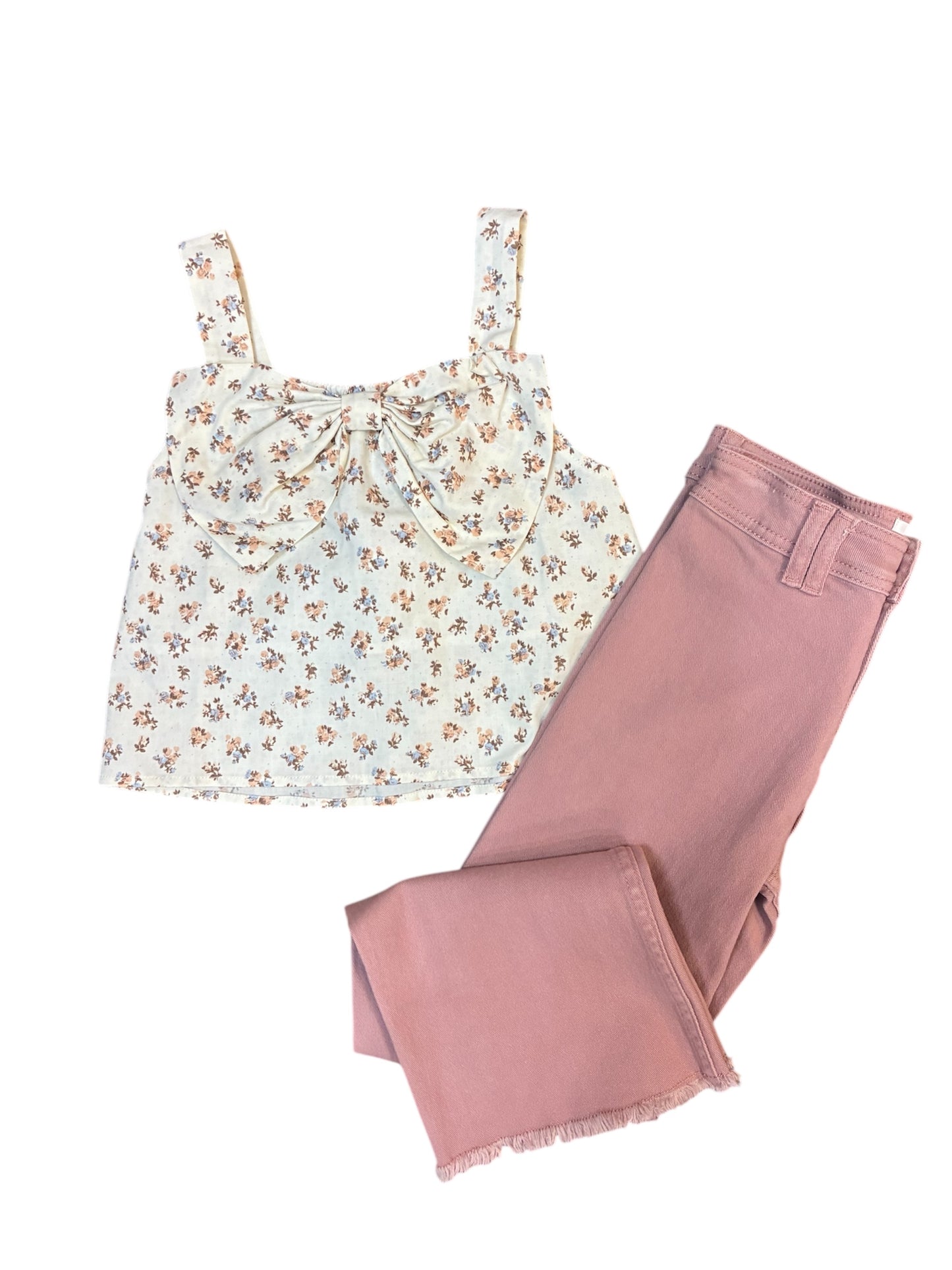 Tween Kids Girls Bow Front Sleeveless Top