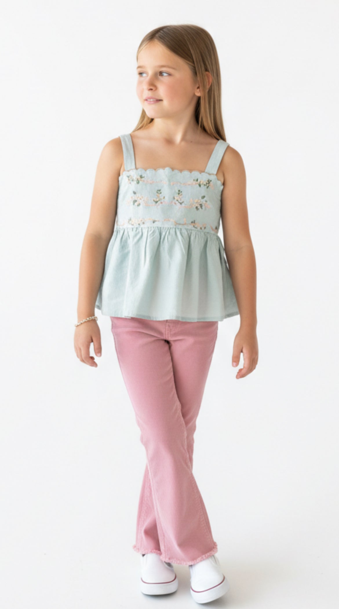 Multi Mint Floral Top