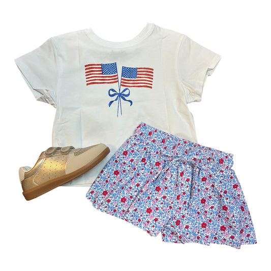 American Floral Butterfly Shorts