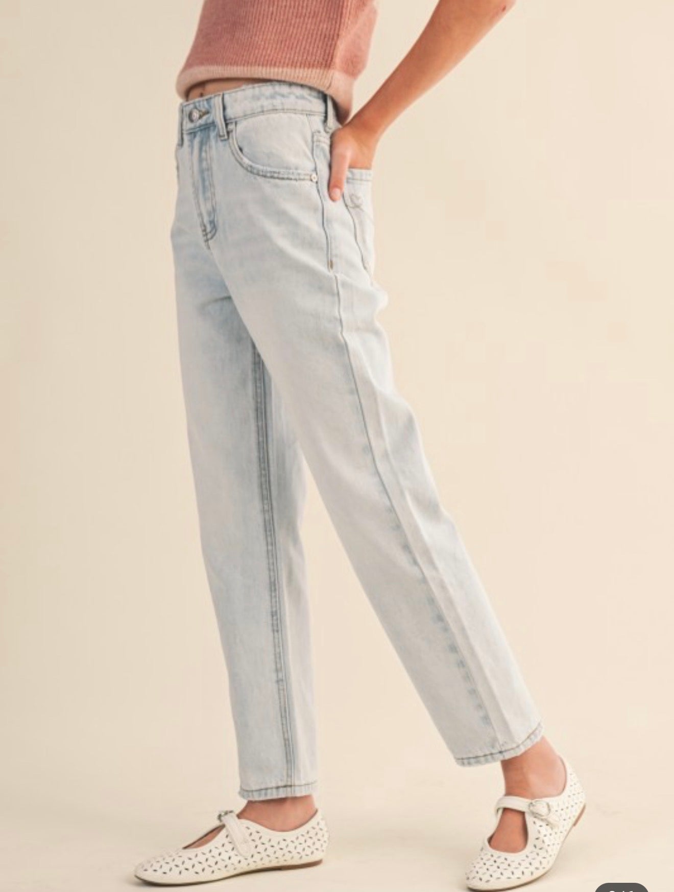 Tween Kids Girls Straight Leg Denim Pants