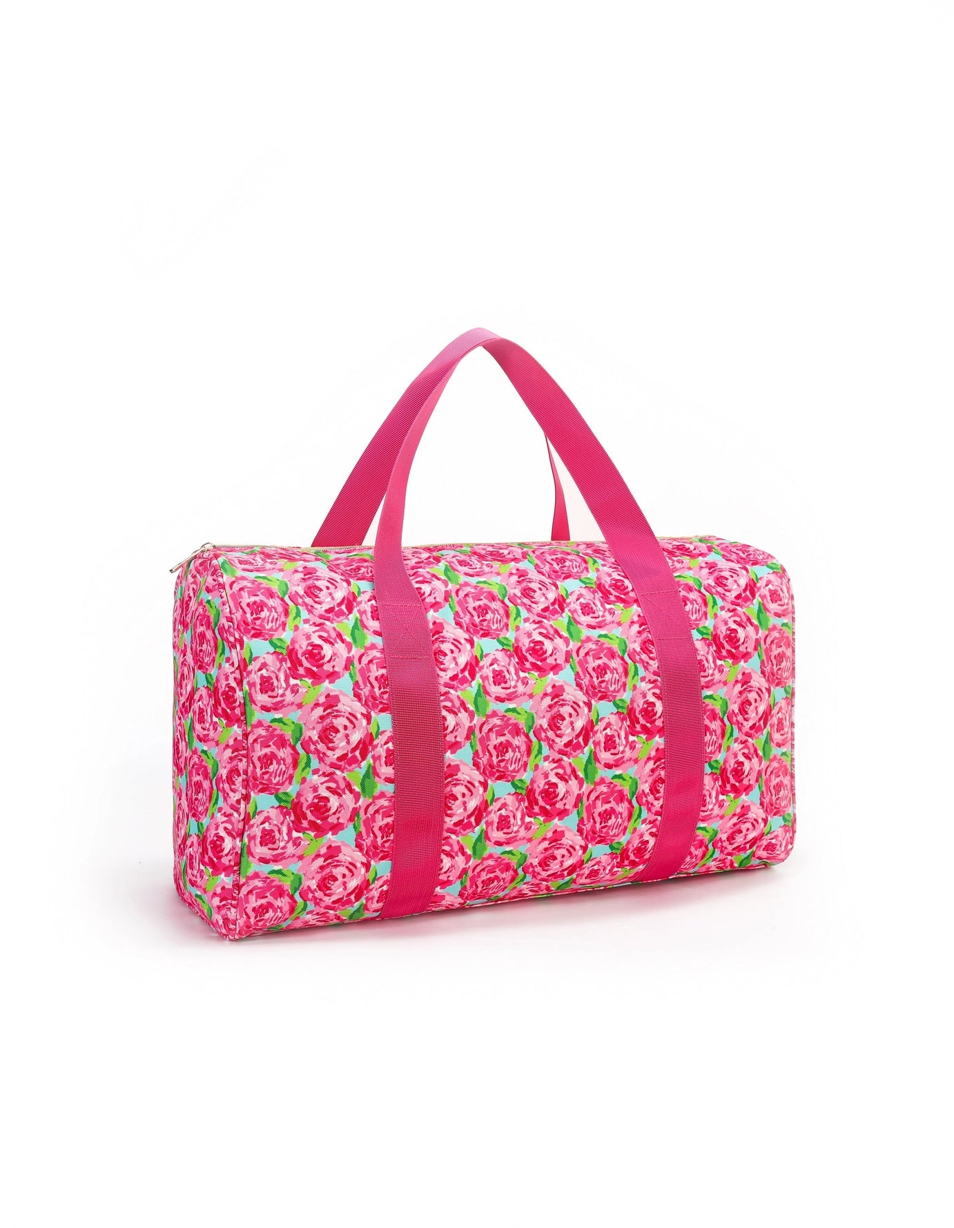 Pink Floral Duffel Bag