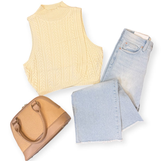 Cream sweater top
