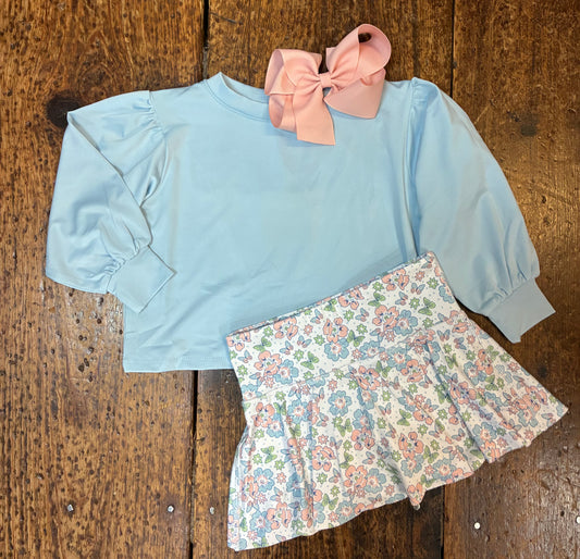 Box top blue Long sleeve