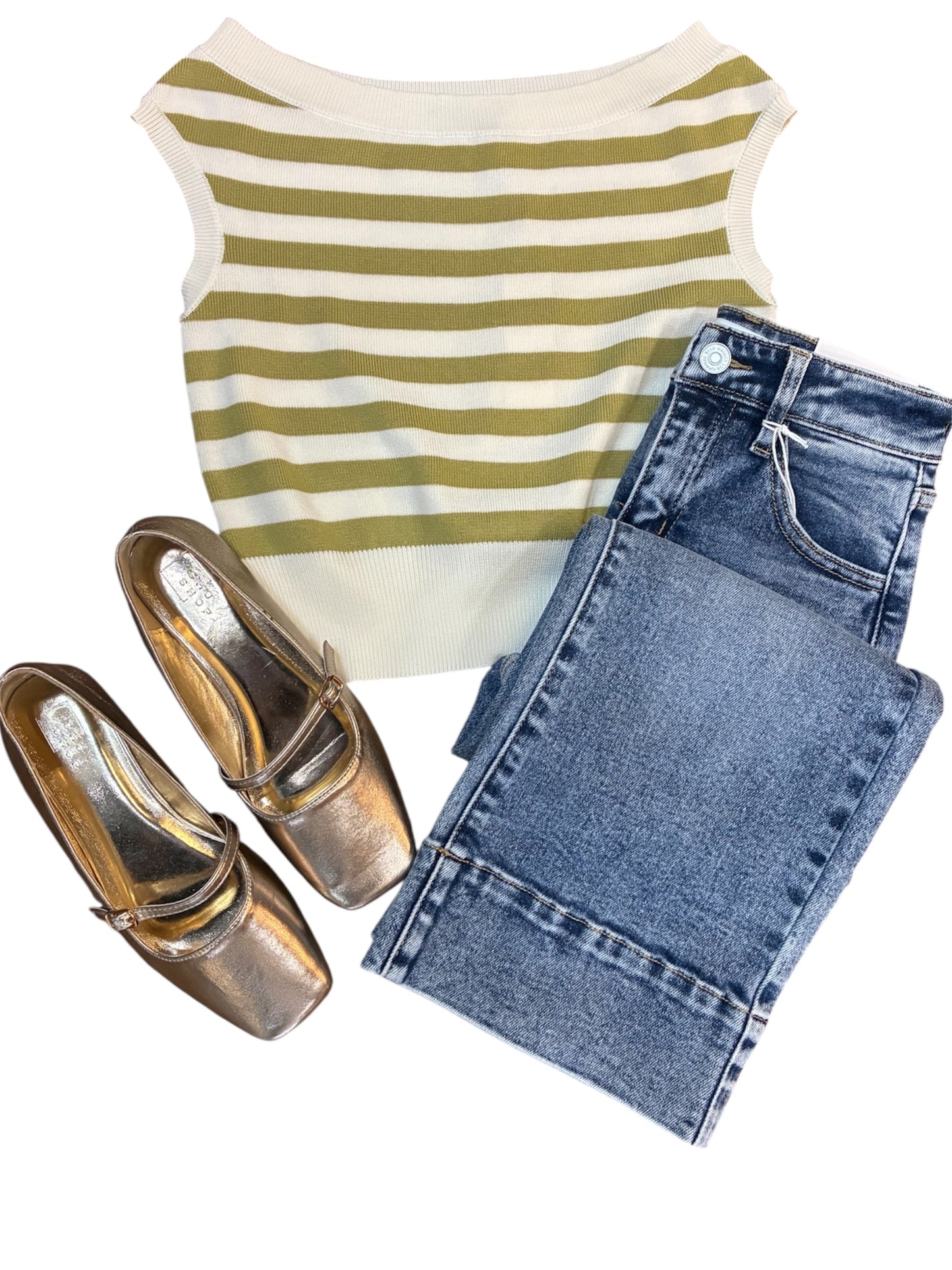 Sandy top in light olive