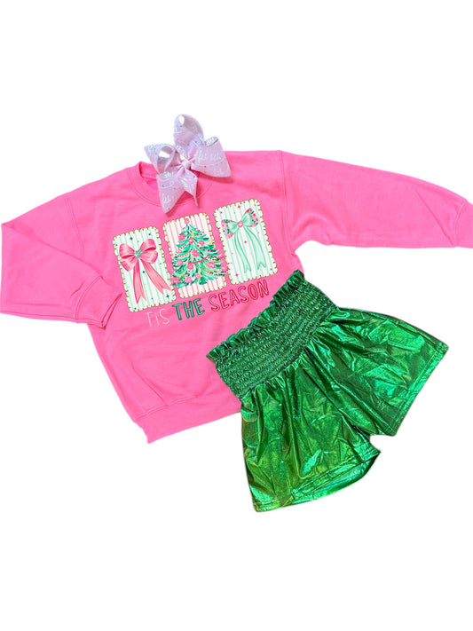 Tis the Season Pink Sweatshirt