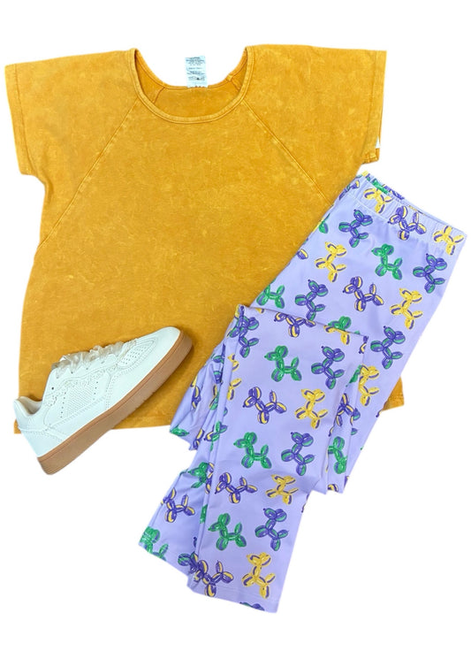 vintage washed mustard top
