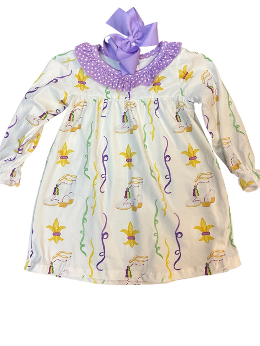 Long Sleeves Boots Girls Mardi Gras Dresses