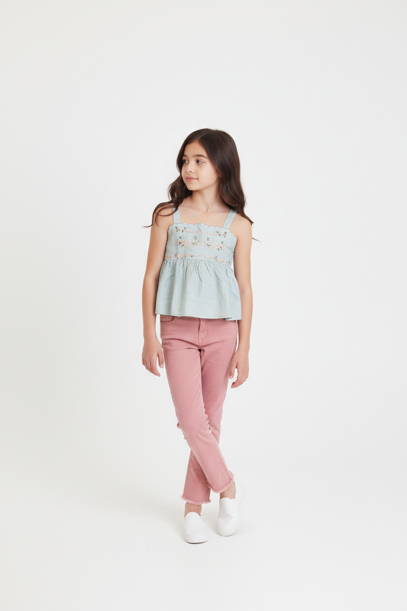 Multi Mint Floral Top