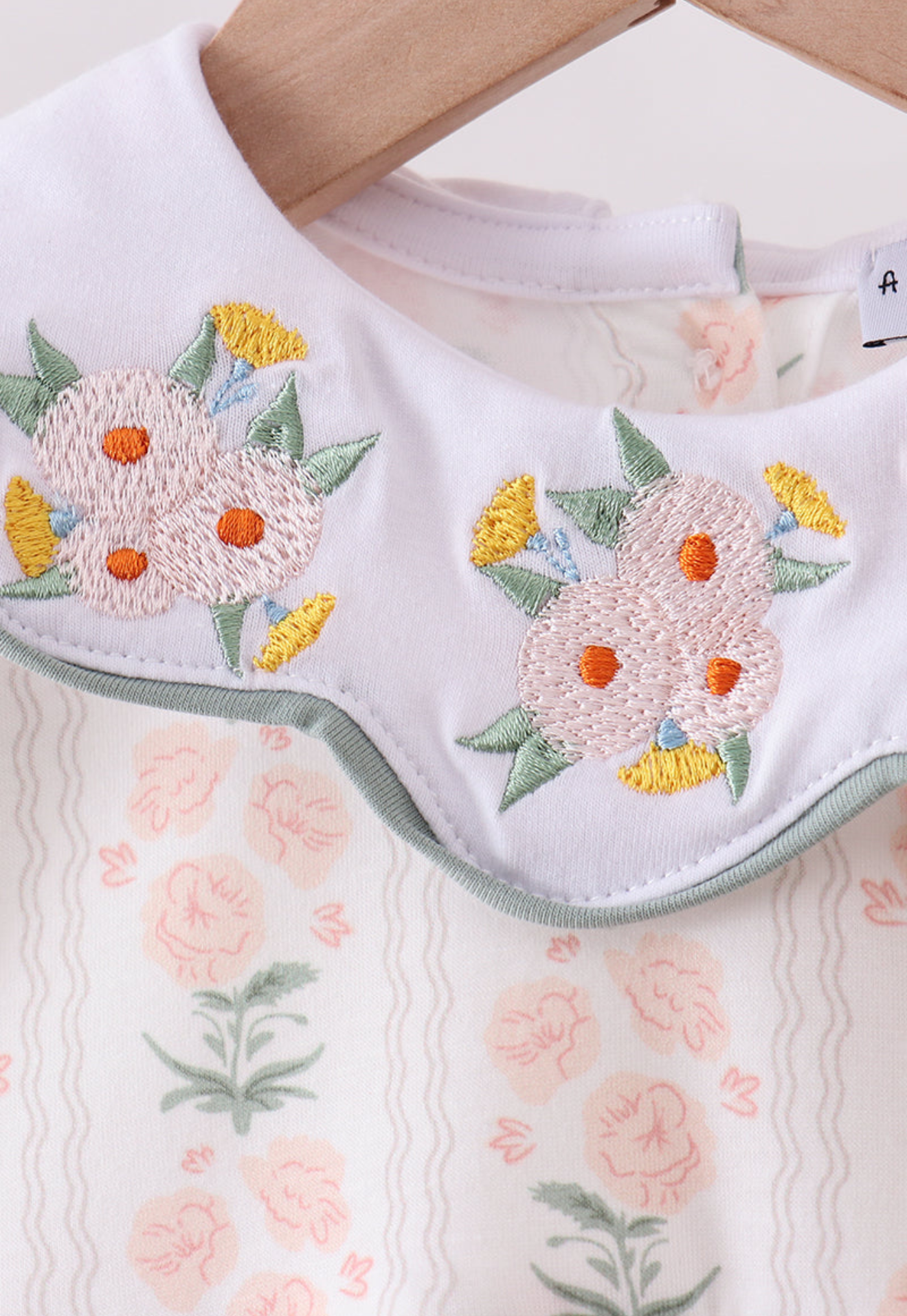 Sage floral ruffle BLOOMER SET