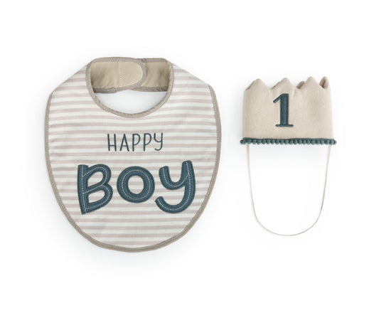 Hat/Bib Set - Boy - Nursery Keepsake