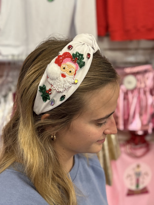 WHITE SANTA CHRISTMAS HEADBAND