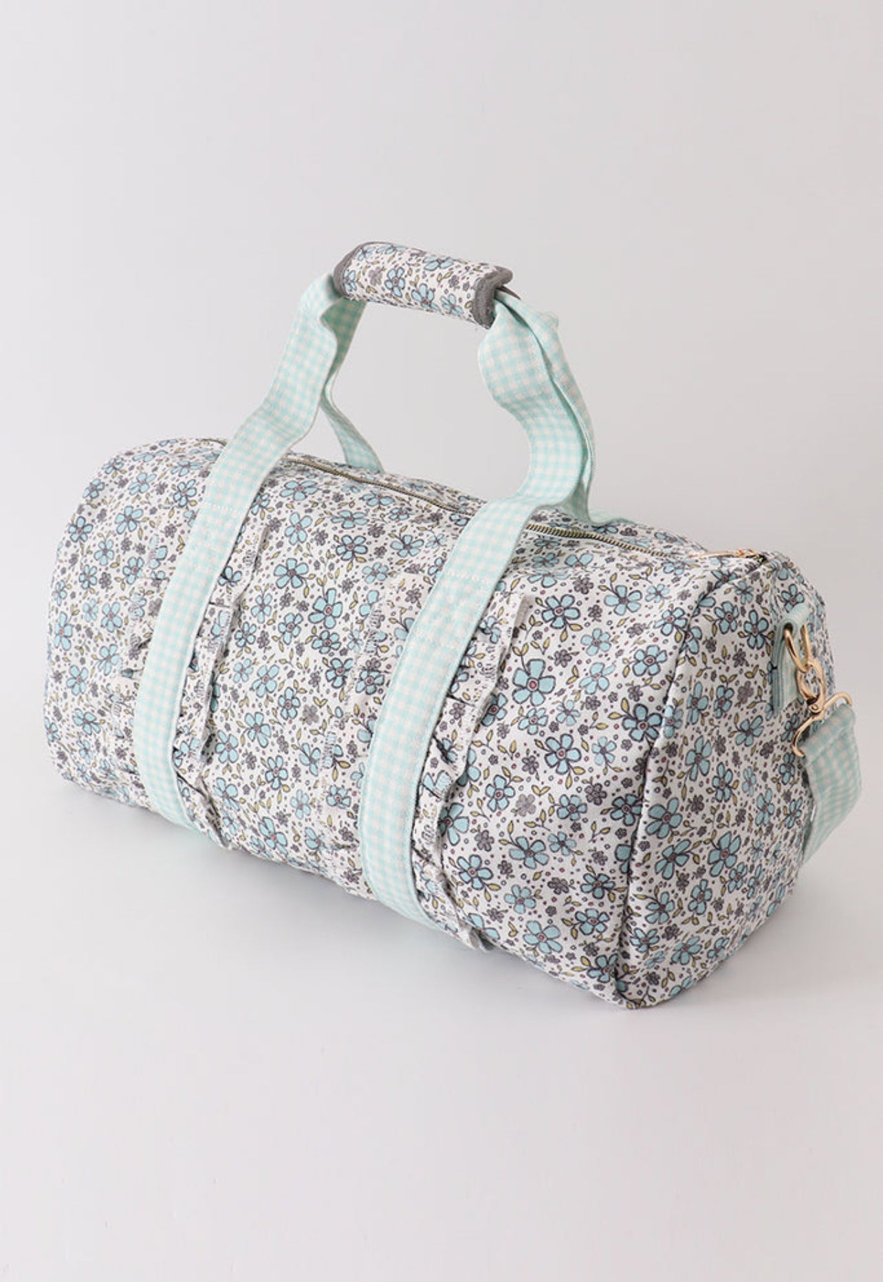 GREEN FLORAL TRAVEL BAG Duffle