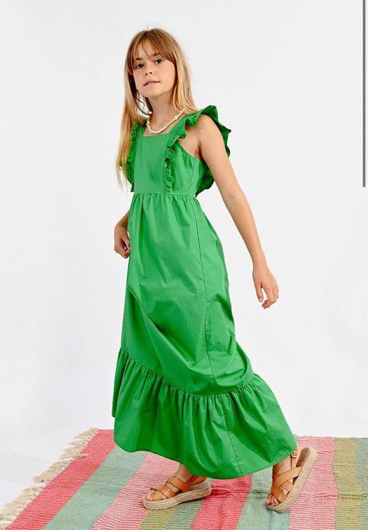 MMLA1346CP Green woven dress