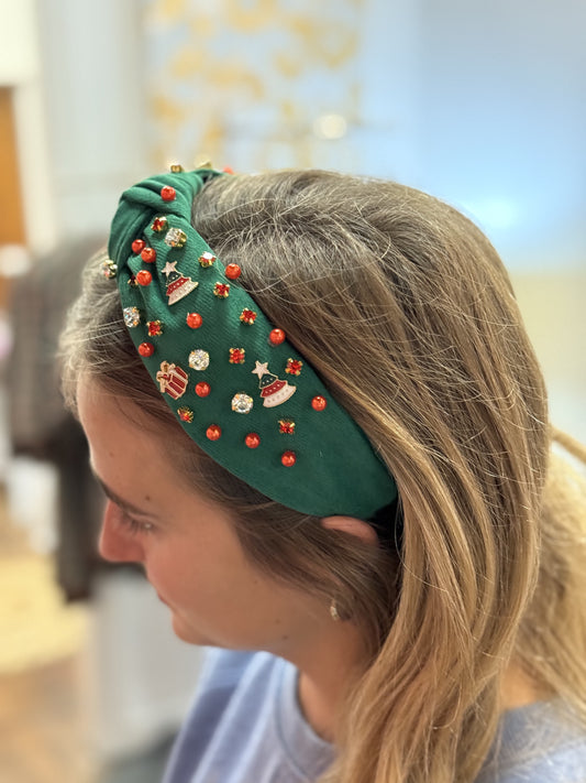 GREEN MULTIPLE CHRISTMAS HEADBAND