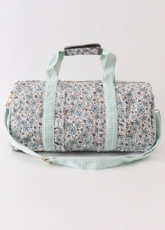 GREEN FLORAL TRAVEL BAG Duffle