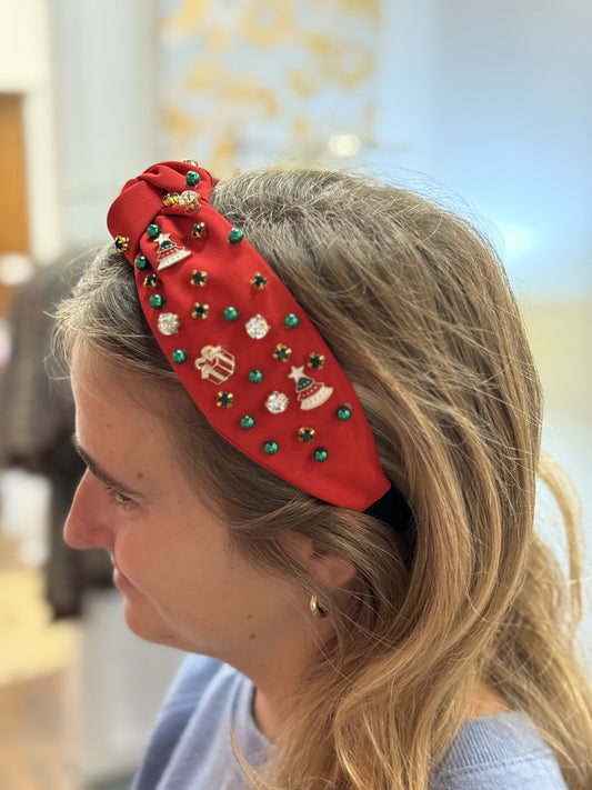 RED MULTIPLE CHRISTMAS HEADBAND