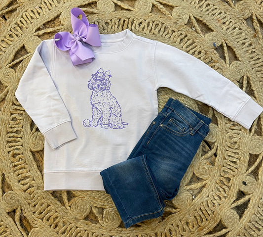 Lavender Golden Doodle Sweatshirt